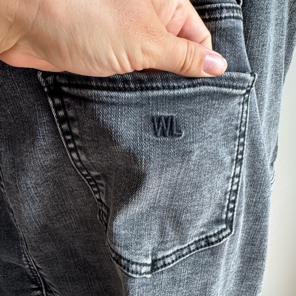 Wash Lab Denim Midi Dress Model Off Duty Clean Grunge Minimal Street Chic L - Picture 7 of 7